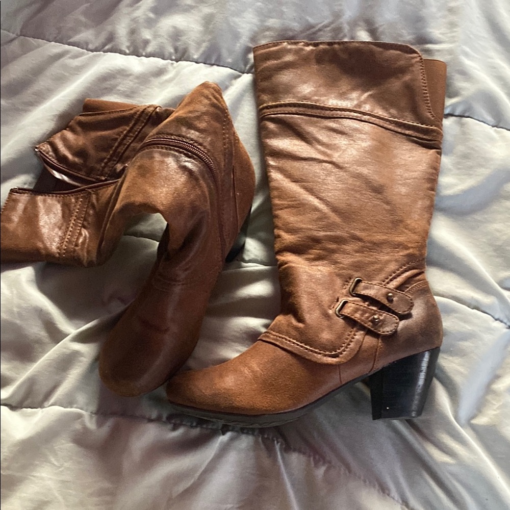 Brown Leather Women's Boots